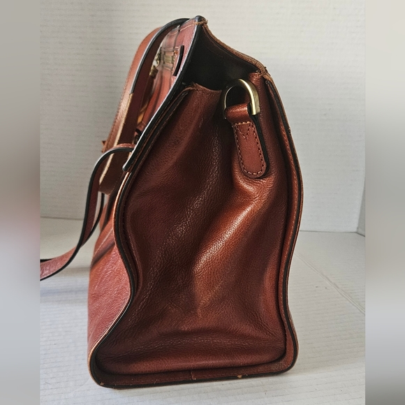 Banuce‎ Italian Vegetable Tanned Leather Satchel bag vintage - Picture 8 of 15